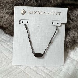 Kendra Scott fern pendant in Gunmetal